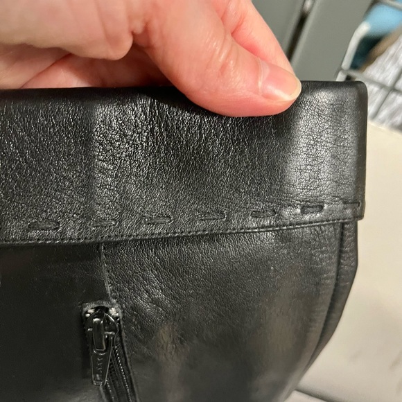 NWOT Black leather high boots, size 6.5, new. Middle height hills. Under knee - Picture 11 of 15